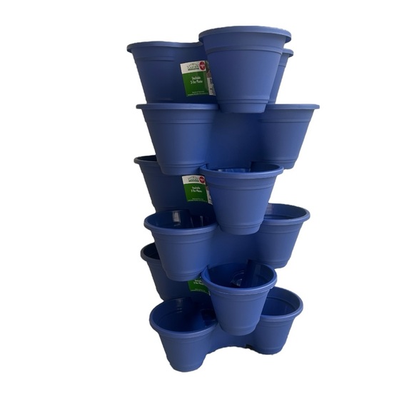 6 Tier Stackable Vertical Indoor Outdoor Plastic Large Garden Herb Planter NWT - Picture 1 of 9